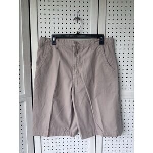 Airwalk Men's 34 Chino‎ Shorts Cotton Beige Bermuda 11" Inseam